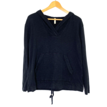 Hannah Anderrson Hooded Pullover Top Womens size XS L/S Knit Hoodie Black - £17.68 GBP