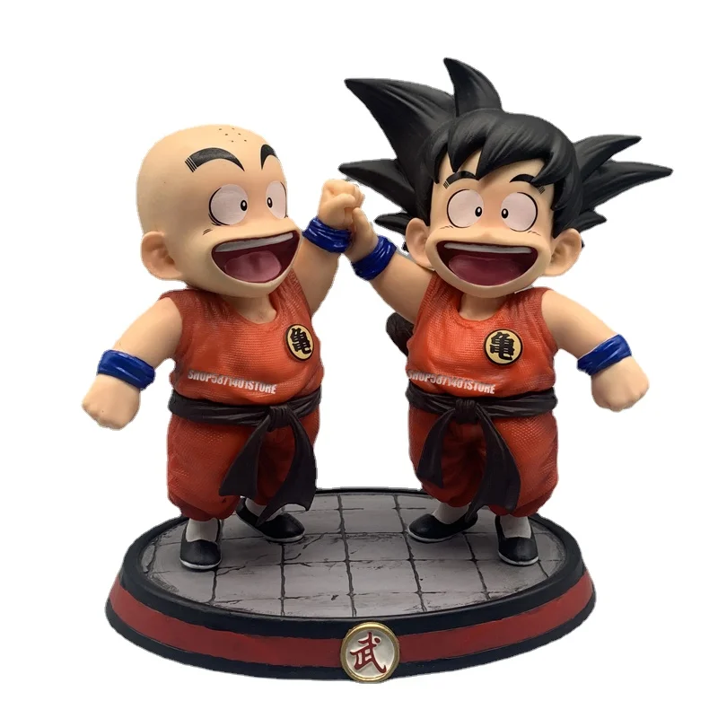 14cm Anime Dragon Ball Z Figure Childhood Kuririn Son Goku Action Figures PVC - £22.85 GBP+