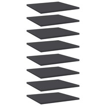 Bookshelf Boards 8 pcs Gray 15.7&quot;x15.7&quot;x0.6&quot; Engineered Wood - $67.49