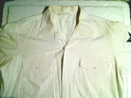 US Navy USS Eisenhower Petty Officer Tropical White Short Sleeve Shirt 42&quot; Chest - £5.08 GBP
