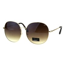 Womens Sunglasses Oversized Round Thin Metal Frame UV 400 - £8.69 GBP