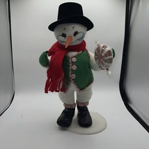 Annalee Christmas 2007 Peppermint Candy Snowman Mobiltee Doll  17.5” READ - $18.81