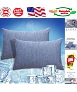 Cooling Pillow Cases 2-Pack Zippered Standard Size 20&quot;x26&quot; – For Hot Sle... - $737.21 MXN