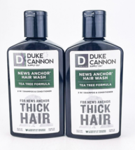 Duke Cannon Thick Hair Wash 2 in 1 Shampoo Conditioner Tea Tree 10 oz Lot Of 2 - £23.54 GBP