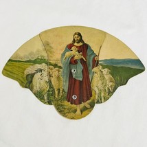 Vintage Trifold Fan Jesus The Good Shepherd Paducah Kentucky W H Webb Ti... - $23.72