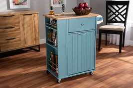 Lexi Sky Blue Kitchen Storage Cart - $452.00
