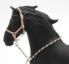 Handmade Leather Halter with Lead Rope for Schleich Model Horses Pferde ... - £7.82 GBP