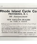 Rhode Island Cycle Co 1925 Advertisement Bicycle Providence New England ... - $552.13 MXN