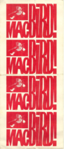 Macbird! - Theatre Program - 1967 Eastside Theatre - Lbj Vs Rfk Political Satire - £7.96 GBP