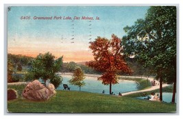 Greenwood Park Lake Des Moines Iowa IA 1913 DB Postcard P21 - £3.52 GBP