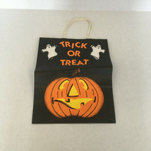 Vintage paper trick or treat  Halloween bag pumpkin ghost graphics movie... - $32.62