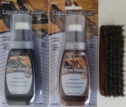 Horsehair Shine Brush &amp; Liquid Shoe Polish Black or Brown Kit, Select: I... - £7.00 GBP+