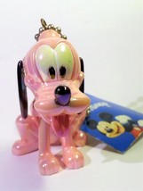 Disney Baby Pluto (Pink) Iridescent Jointed Figure Charm Keychain - Japan Import - $18.90