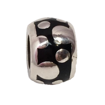 Authentic Brighton Dot to Dot Bead, J96493 Silver, Enamel, New - $10.45