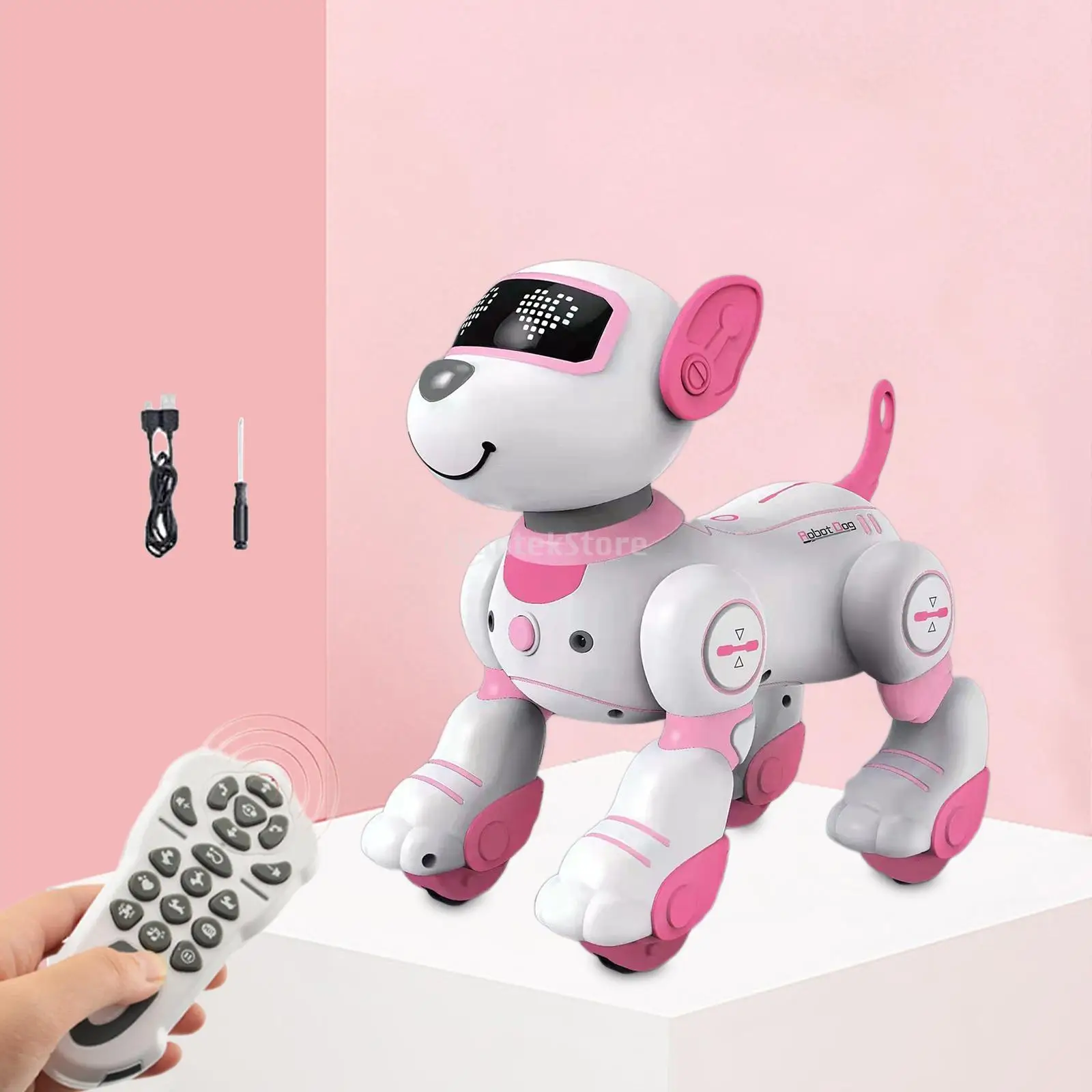 Funny RC Robot Electronic Dog  Music Robot Dog Stunt Dog Voice Command - £43.02 GBP