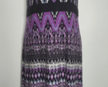 Athleta Womens Medium Sun Dress Sleeveless Purple Built in Bra V-Neck Aztec - £19.74 GBP