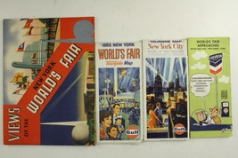 Vintage Lot Paper Souvenir Advertising Map Lot 1964 New York Worlds Fair - $34.64