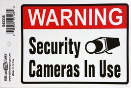 Hillman 843336 Warning Security Cameras In Use Flexible Self Adhesive Si... - €4,94 EUR