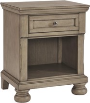 Modern Traditional 1 Drawer Nightstand, Light Gray, By Ashley Lettner&#39;S - £234.08 GBP