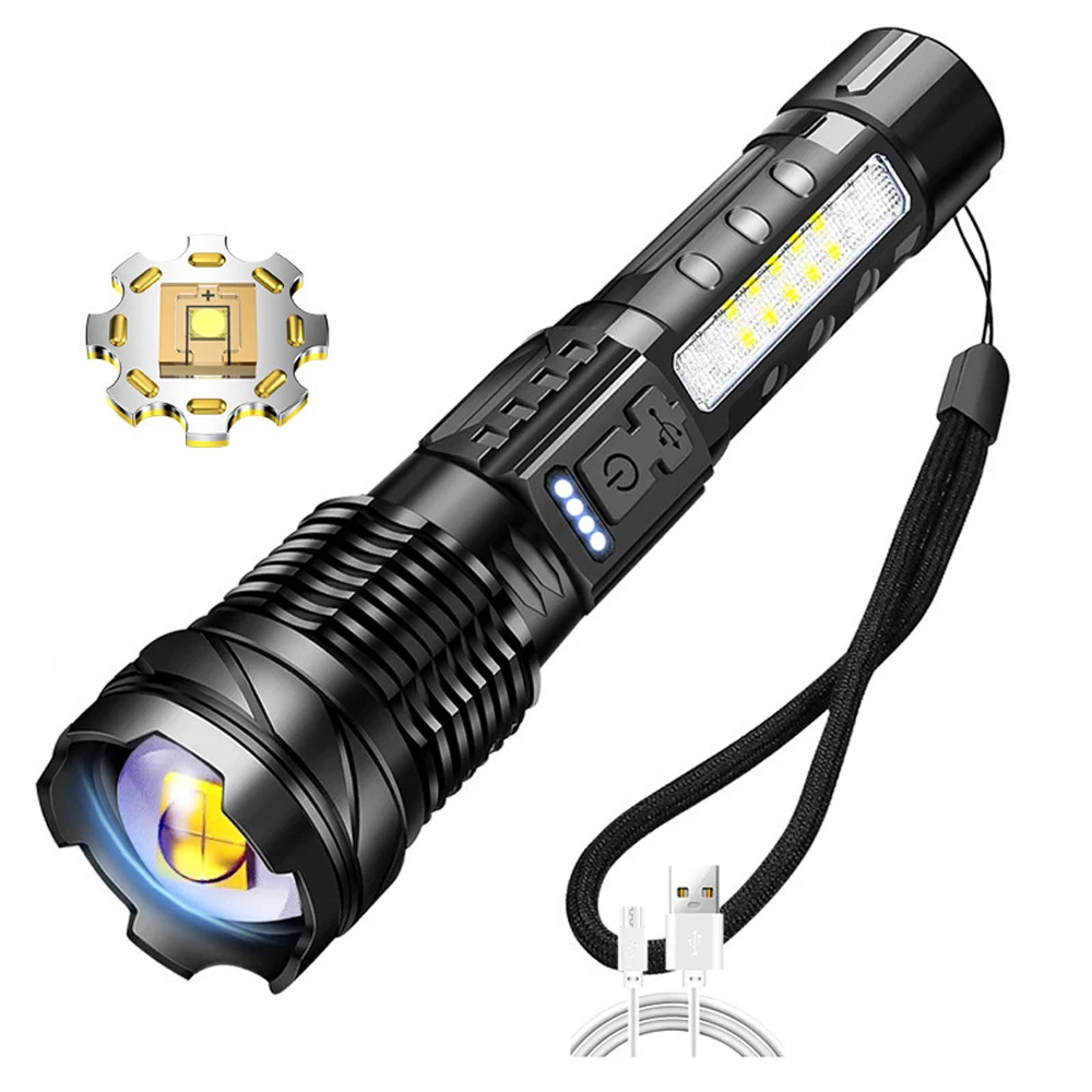 Outdoor Dual Light Source Flashlight Portable High Brightness Light Tele... - £15.15 GBP