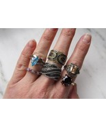 Vintage Sterling Silver Multi Stone Ring Lot of 6 C3363 - £99.16 GBP