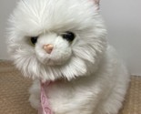 Myoni Tots Auroa Realistic White Cat Yellow Eyes  Ball of Yarn Kitten Plush - £11.01 GBP
