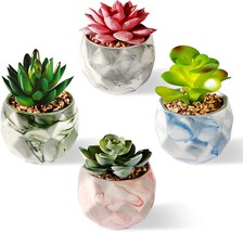 Upgraded Mini Potted Fake Succulent Plants For Home Office Desk Plant Decor From - £26.42 GBP