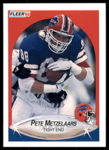 1990 Fleer #117 Pete Metzelaars Right edge of A in AFC logo aligned with blue - $1.75