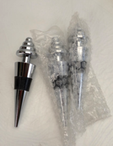 Pack of 3 Stainless Steel Metal Wine Bottle Topper Decanter Stopper Plug... - $16.90 CAD