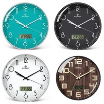 Exquisite 12 Inch Nordic Wall Clocks With Temperature Readings - £35.17 GBP