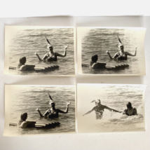 c1970 Original 5x7 Black White Photographs Ocean Play Steven Willhite Set of 4 - £11.77 GBP