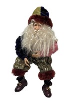 Old Style Mystical Wizard/Elf Woodland w/Beard Fantasy 9&quot; Whimsical Orna... - £23.85 GBP