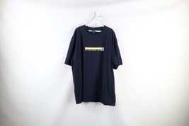 Vintage 90s Nautica Mens 2XL Faded Spell Out Box Logo Sailing T-Shirt Blue USA - £35.05 GBP