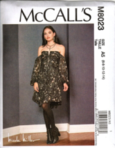 McCall&#39;s M8023 Misses 14 to 22 Nicole Miller Bare Shoulder Dress Sewing Pattern - £13.39 GBP