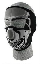 SKULL Chrome Neoprene Face Mask Biker Motorcycle Snowboard Ski Cold Weather - $12.72