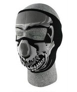 SKULL Chrome Neoprene Face Mask Biker Motorcycle Snowboard Ski Cold Weather - $12.72