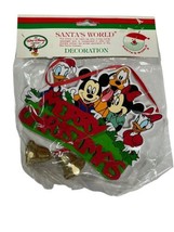 Disney Kurt Adler Santas World Mickey Mouse &amp; Friends Wood Christmas Ornament - £8.00 GBP