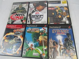 Lot of 6 Sony PlayStation 2 PS2 Games Ratchet Golf Everquest Baseball NHL High - £26.14 GBP