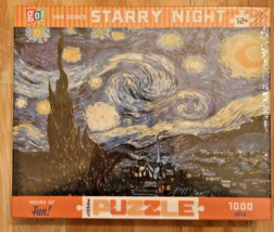 go! Van Gogh&#39;s Starry Night 1000 Piece Jigsaw Puzzle 29 1/2&quot; x 13 5/8&quot; S... - $19.22