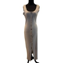 Cape Isle Knitters Tan Vintage Minimalist Dress Etched Unique Front Butt... - $49.79