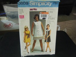 Simplicity 8609 Misses Dress in 2 Lengths Pattern - Size 16 Bust 38 Waist 29 - $11.75