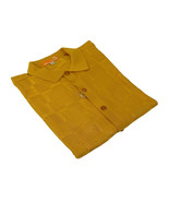 Mens Stacy Adams Italian Style Knit Woven Shirt Short Sleeves 71010 Gold - £55.05 GBP
