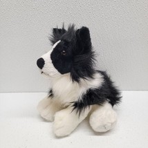 Ganz Webkinz HM413 Border Collie Puppy Dog Plush Black White 8&quot; NO CODE - £15.68 GBP
