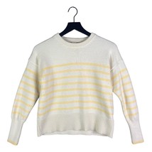 Philosophy Sweater Cropped Yellow Pullover Women&#39;s Large Striped Long Sl... - £19.55 GBP