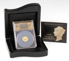 2016-W 10C Centennial Gold Mercury Dime Graded by ANACS as SP70 Box &amp; CoA - £388.35 GBP