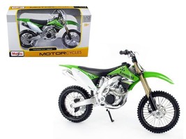 Kawasaki KX 450F Green 1/12 Diecast Motorcycle Model by Maisto - $1,149.35 MXN