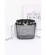 Rhinestone Mesh Tube Bag with Chain Strap - Glamorous &amp; Stylish Accessory - $29.80