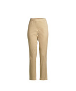 Lands End Womens Regular Mid Rise Pull On Chino Tan Beige  Crop Pants Si... - $44.55