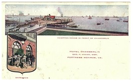 Hampton Roads In Front Of Hotel Chamberlain Virginia Private Mailing Card - £11.66 GBP