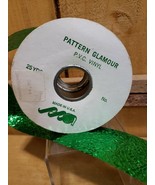 Vintage CHRISTMAS Green Foil Ribbon by Narrow Ribbon Pattern Glamour PVC... - $29.89 CAD